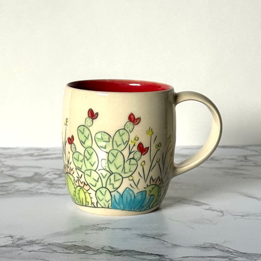 Cactus Mug, Red