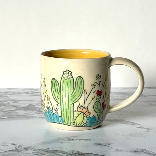 Cactus Mug, Yellow