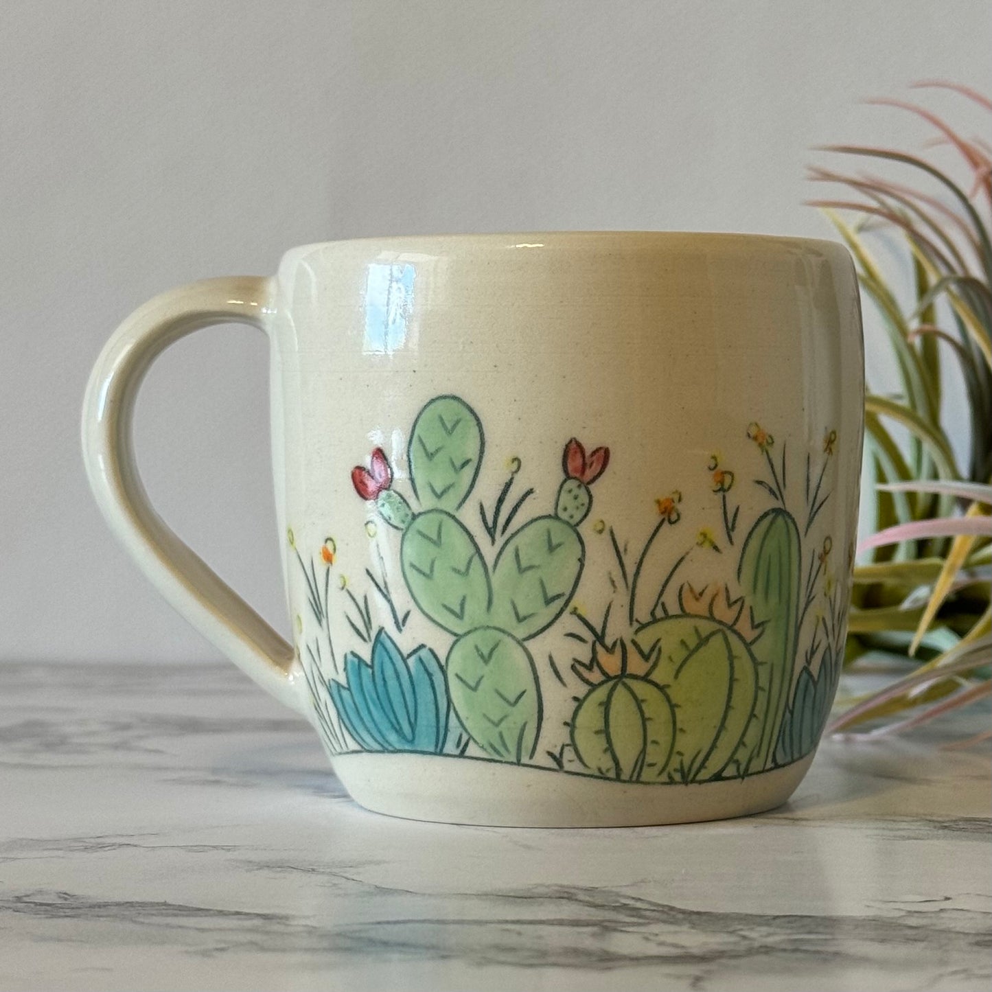 Cactus Mug, Yellow