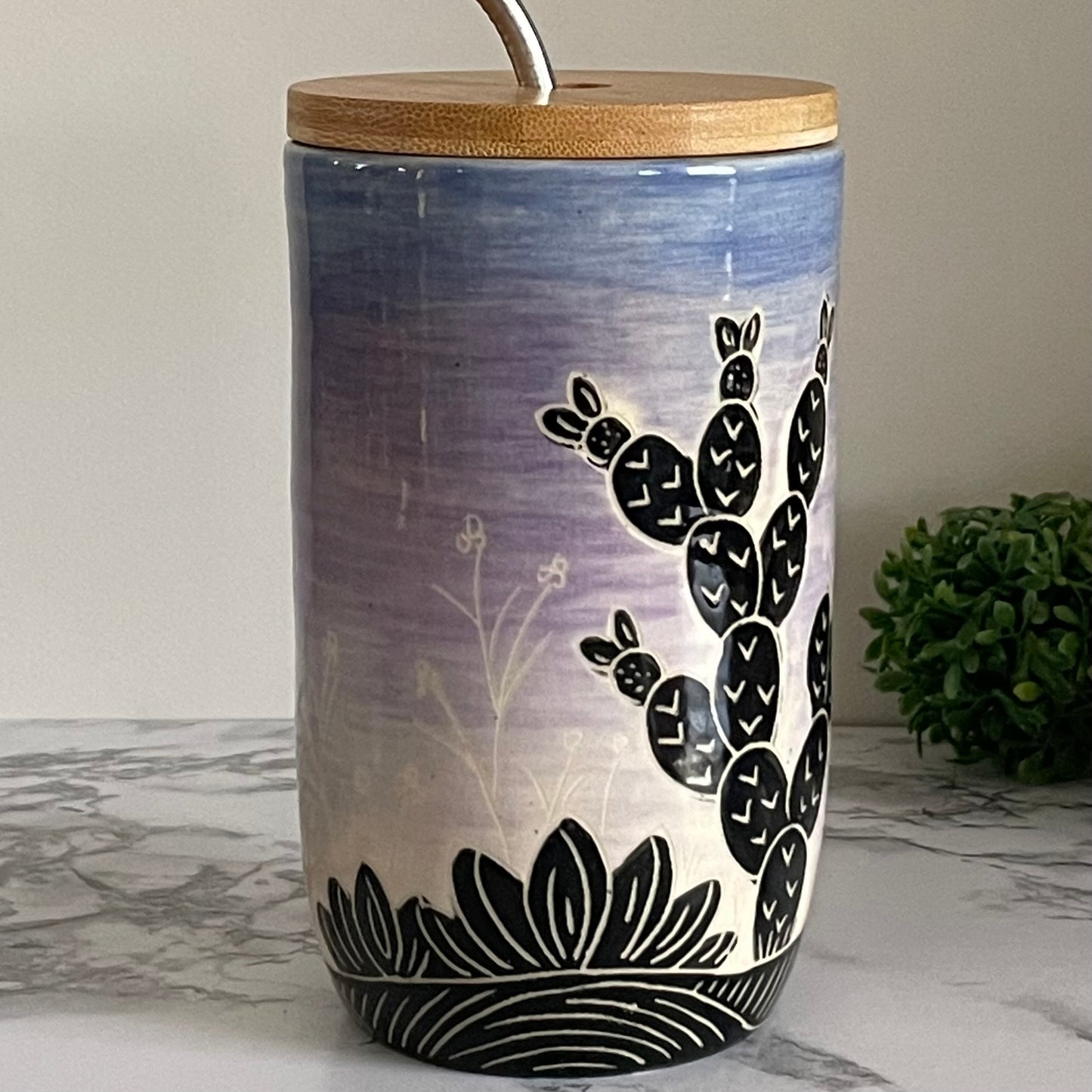 To-Go Tumbler, Midnight Cactus