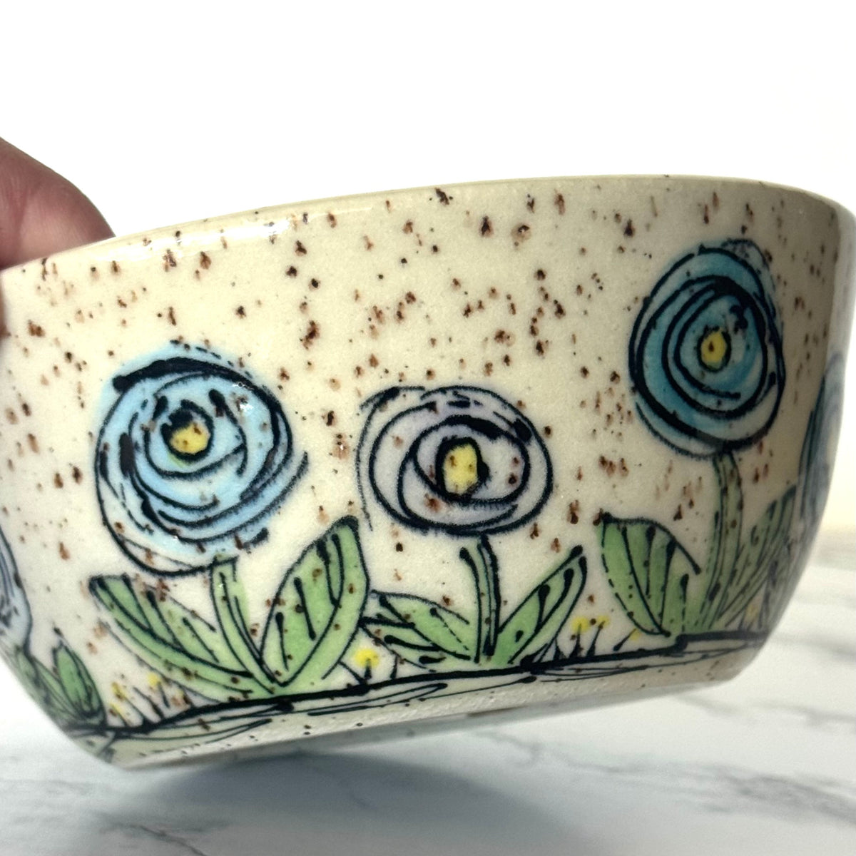 Seconds Sale ~ Speckled Flower Bowl