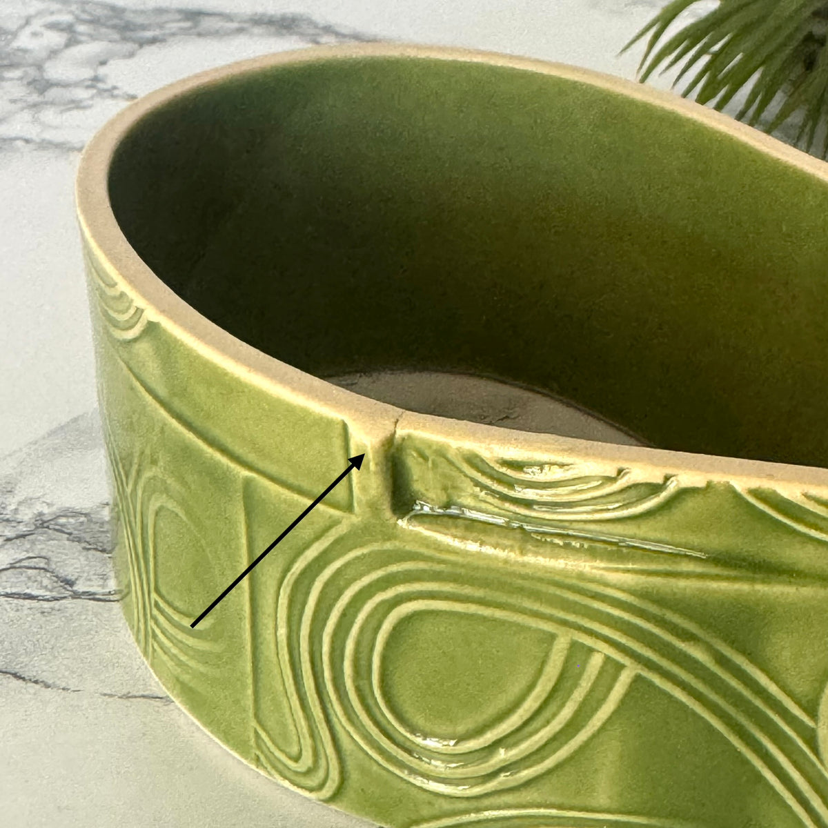 Seconds Sale ~ Large Hanging Planter, Green