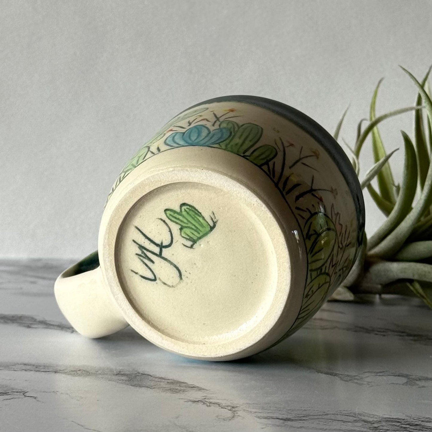 Cactus Espresso Mug, Green Mermaid