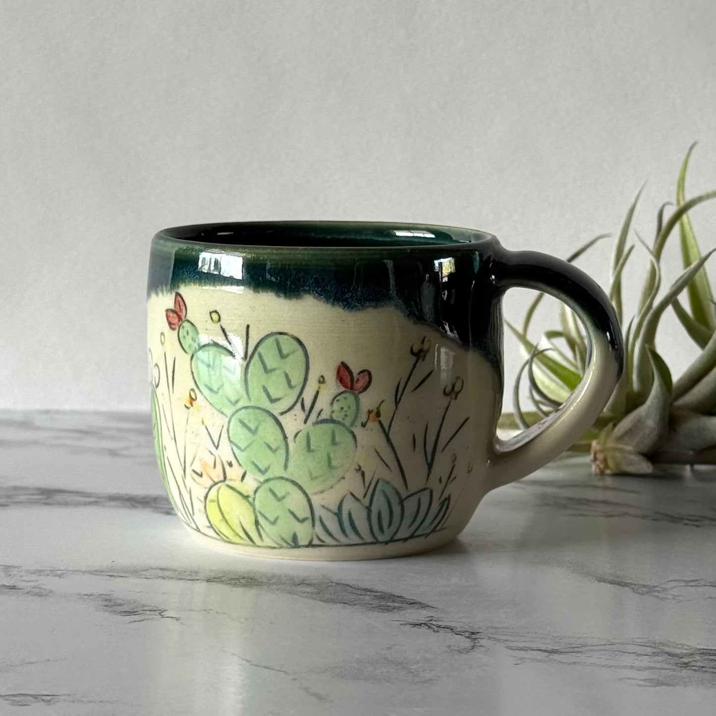 Cactus Espresso Mug, Green Mermaid