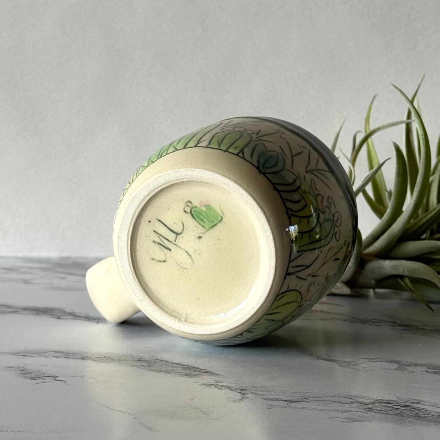 Cactus Espresso Mug, Green Mermaid