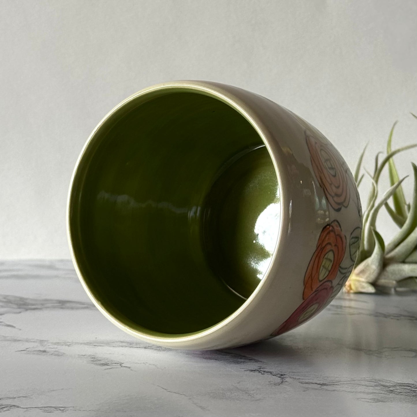 Flower Tumbler, Rainbow Green