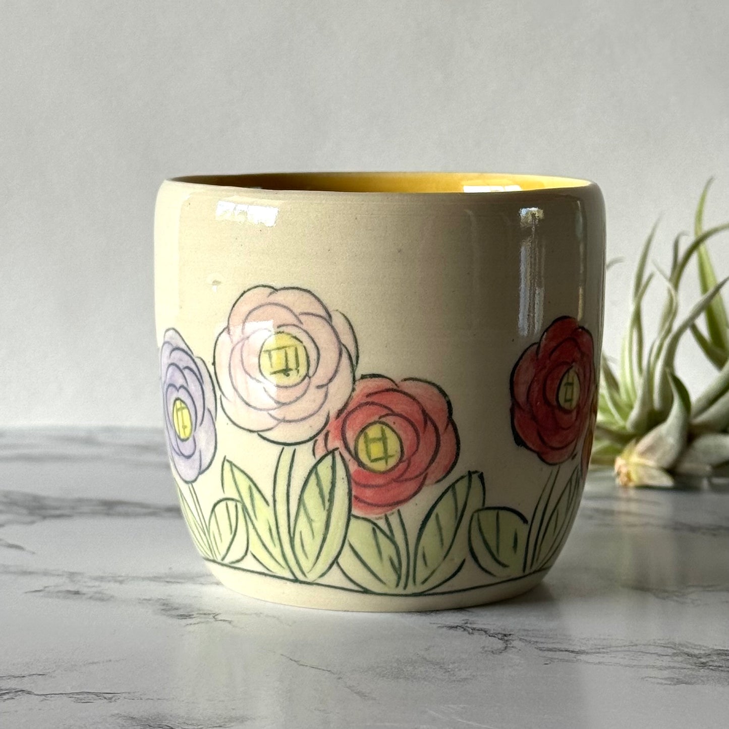 Flower Tumbler, Rainbow Yellow