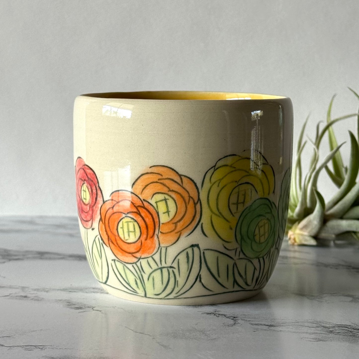 Flower Tumbler, Rainbow Yellow