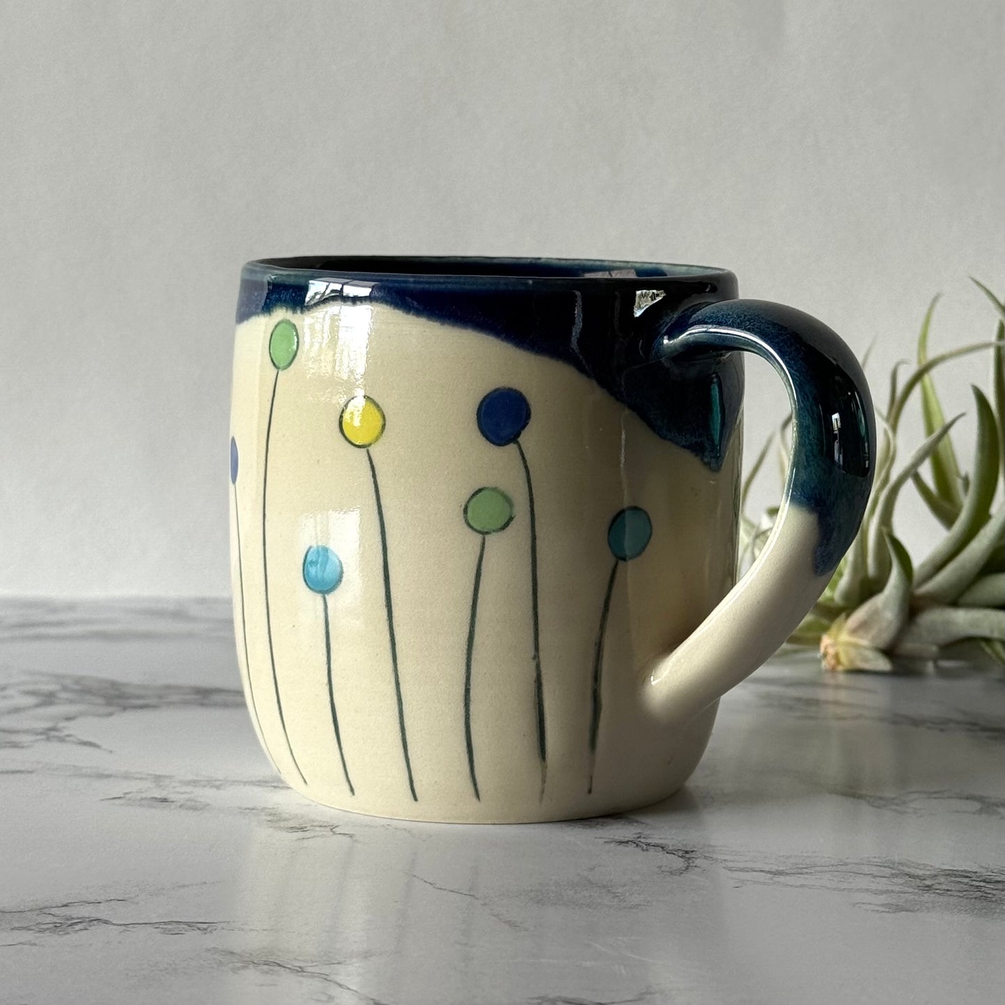 Lollipop Flowers Mug, Blue Mermaid