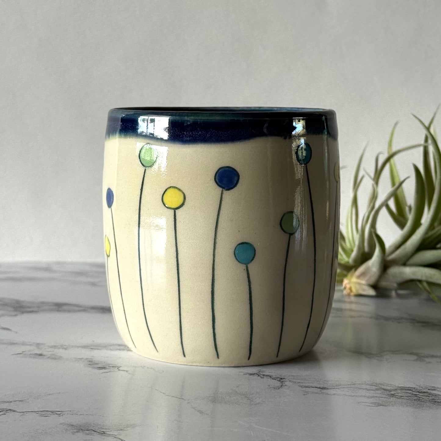 Lollipop Flowers Mug, Blue Mermaid