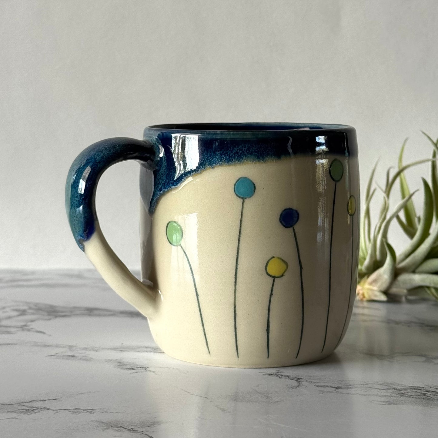 Lollipop Flowers Mug, Blue Mermaid