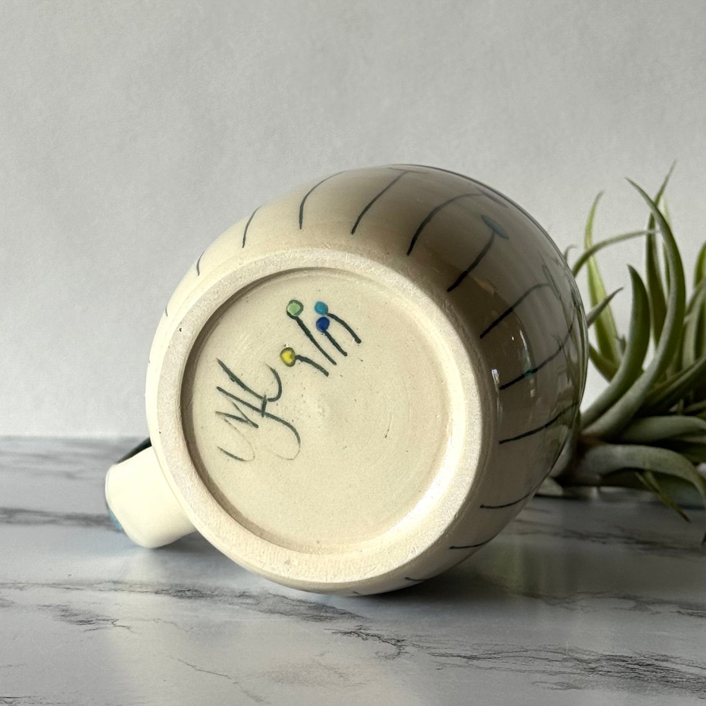 Lollipop Flowers Mug, Blue Mermaid