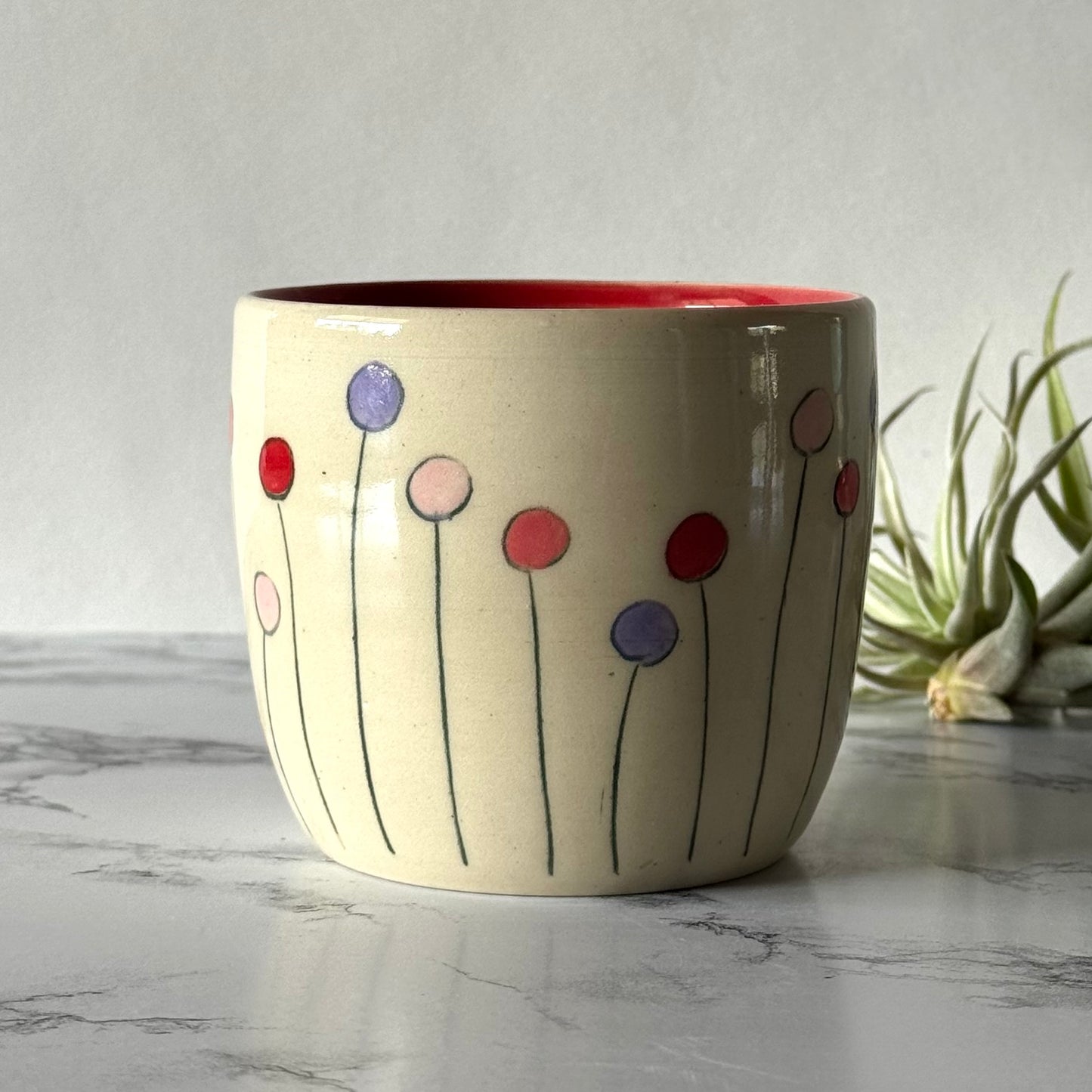 Lollipop Flowers Mug, Red