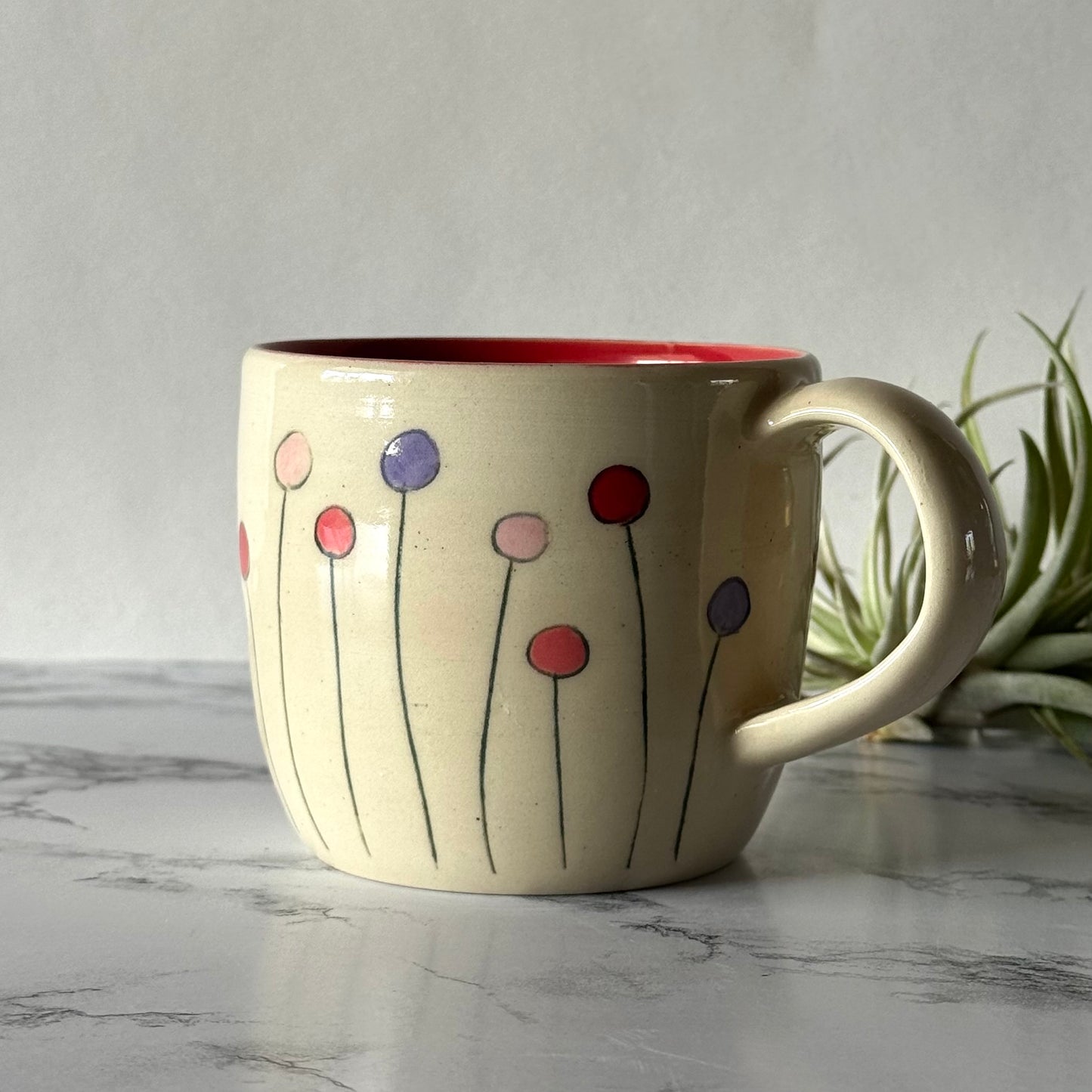 Lollipop Flowers Mug, Red