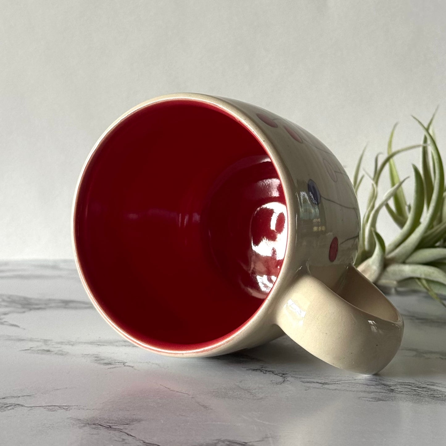 Lollipop Flowers Mug, Red