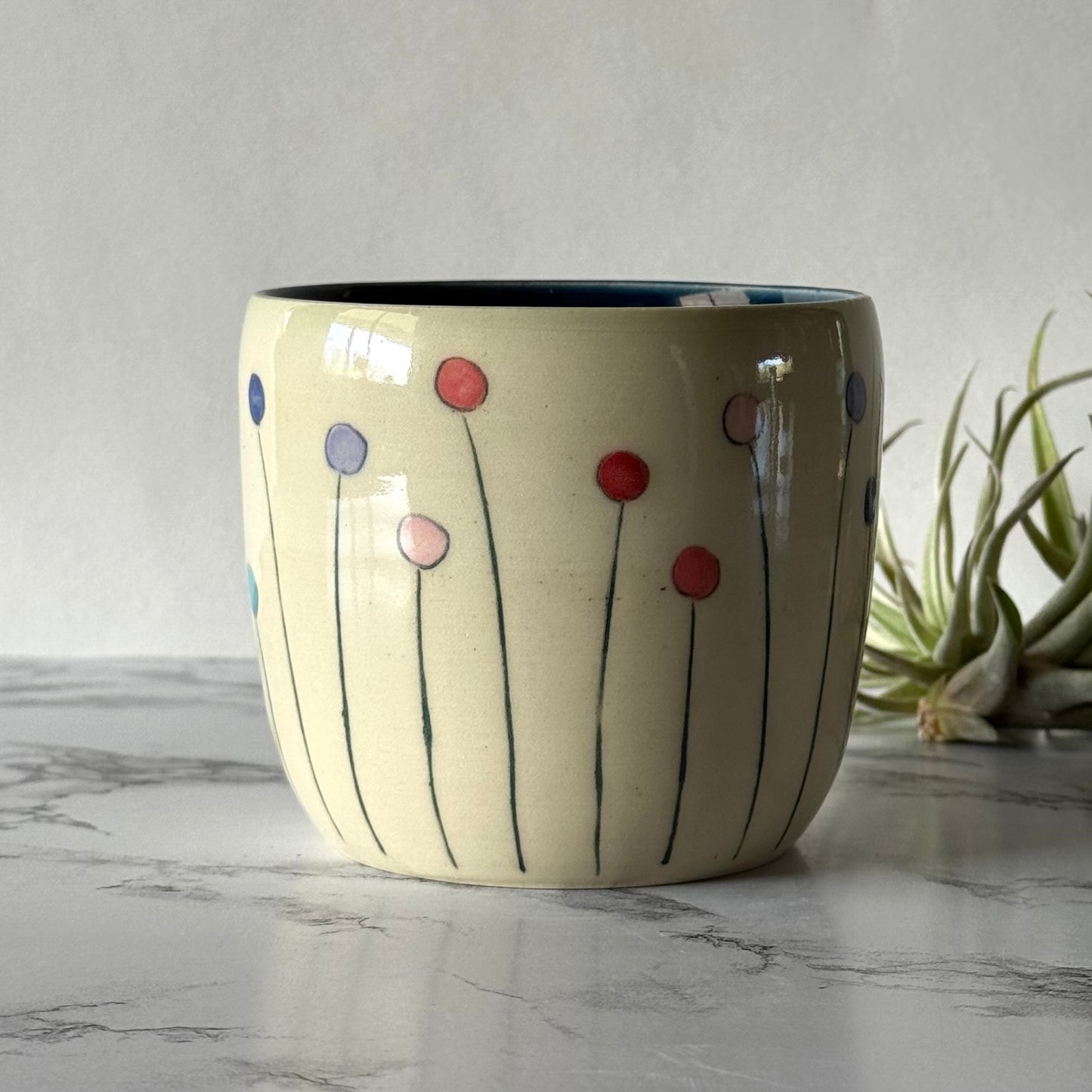 Lollipop Flowers Tumbler, Rainbow Blue