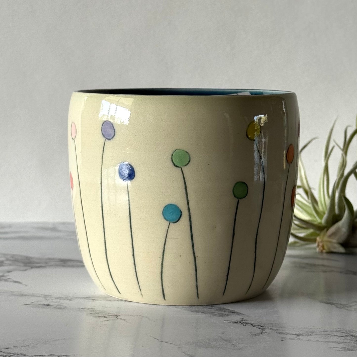 Lollipop Flowers Tumbler, Rainbow Blue