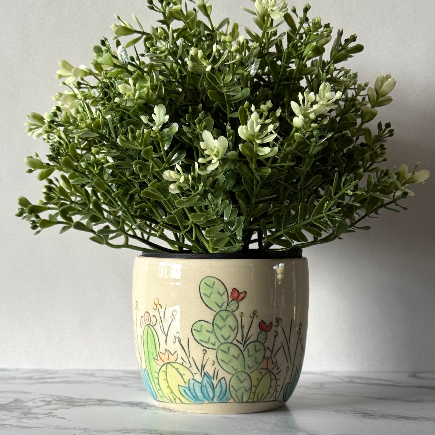 Cactus Plant Pot, Orange