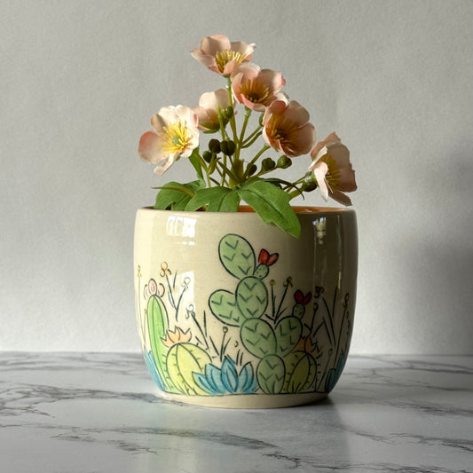 Cactus Plant Pot, Orange