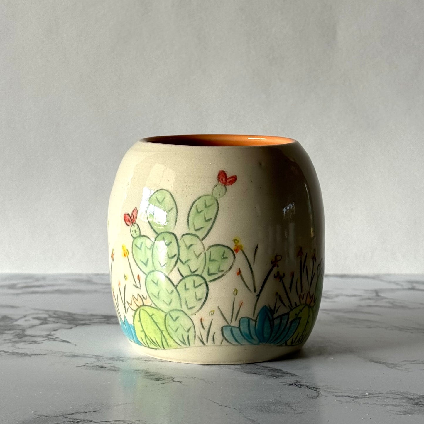 Cactus Vase, Orange