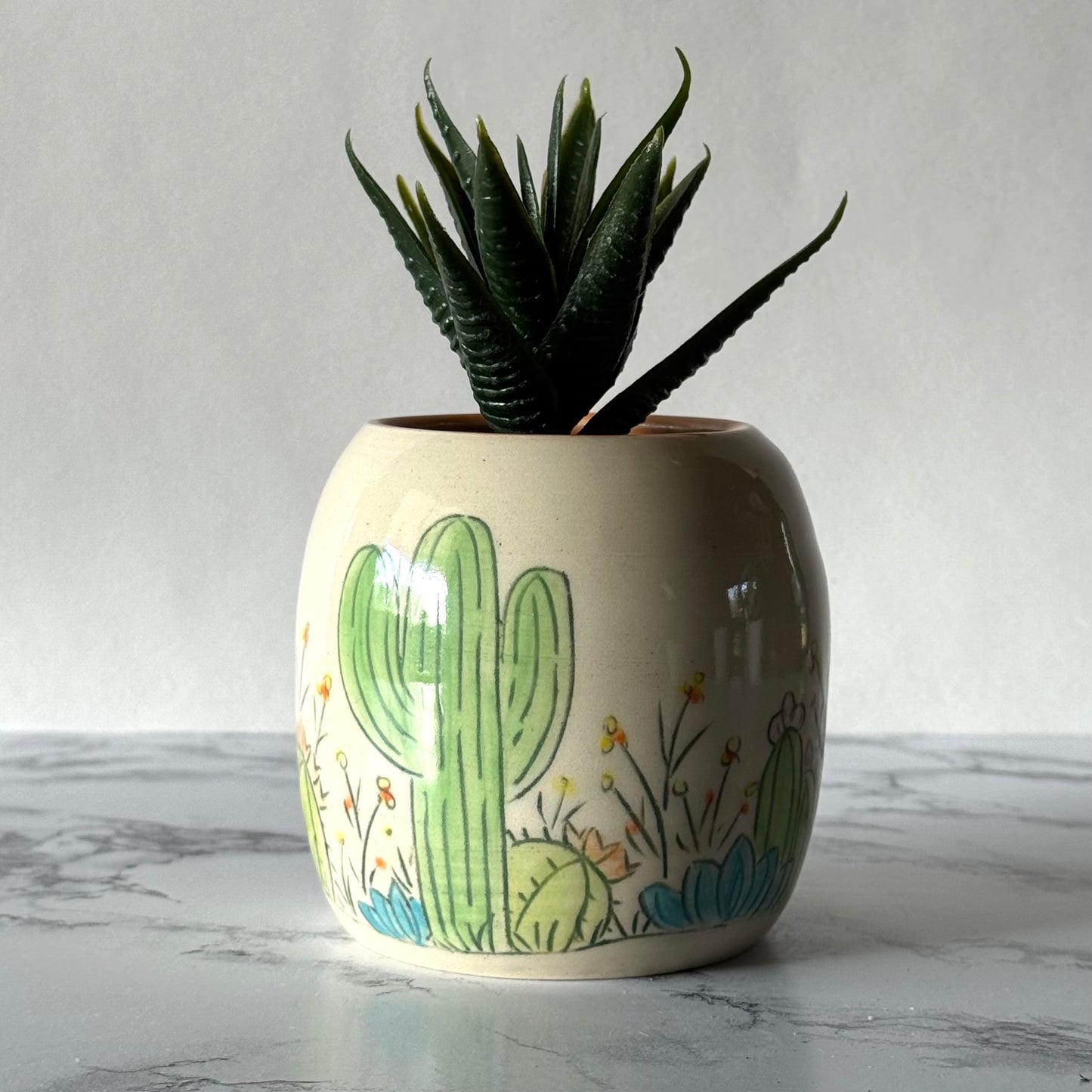 Cactus Vase, Orange