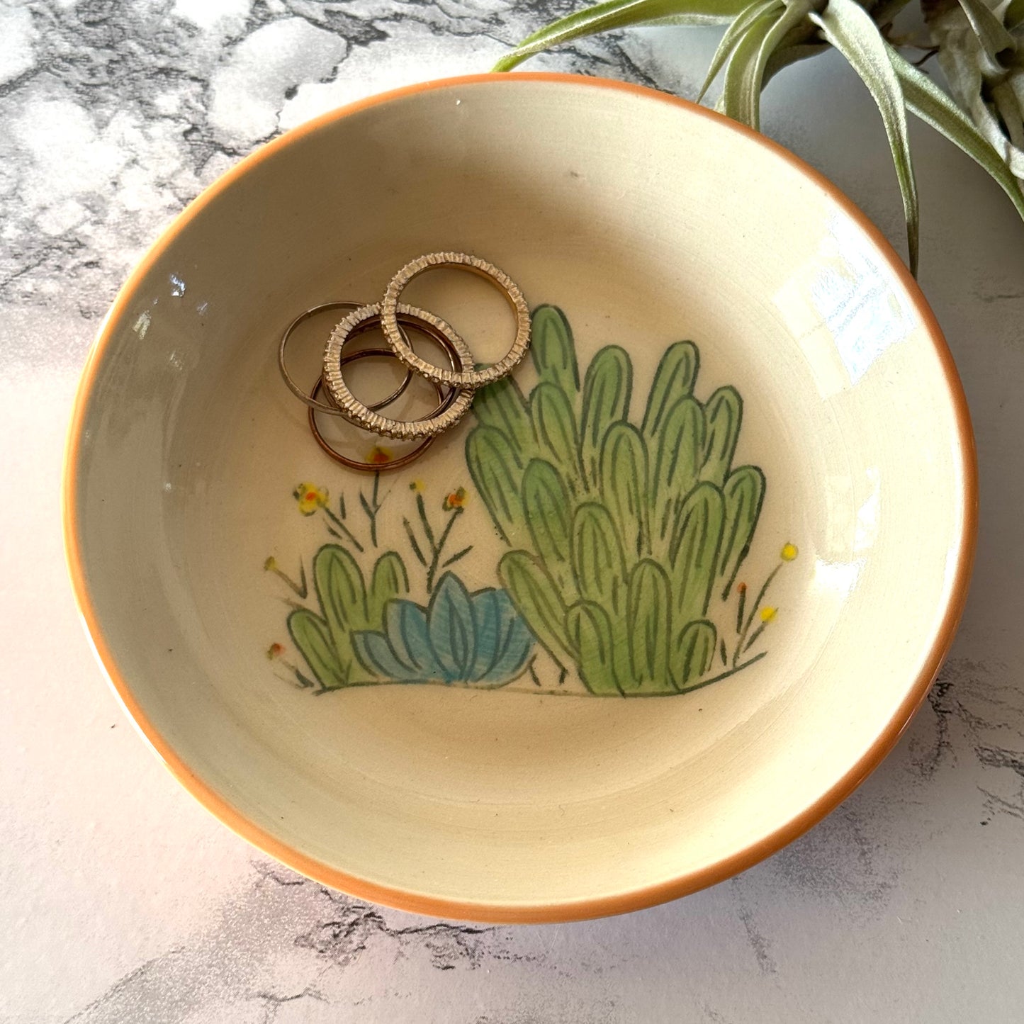 Cactus Dish, Orange