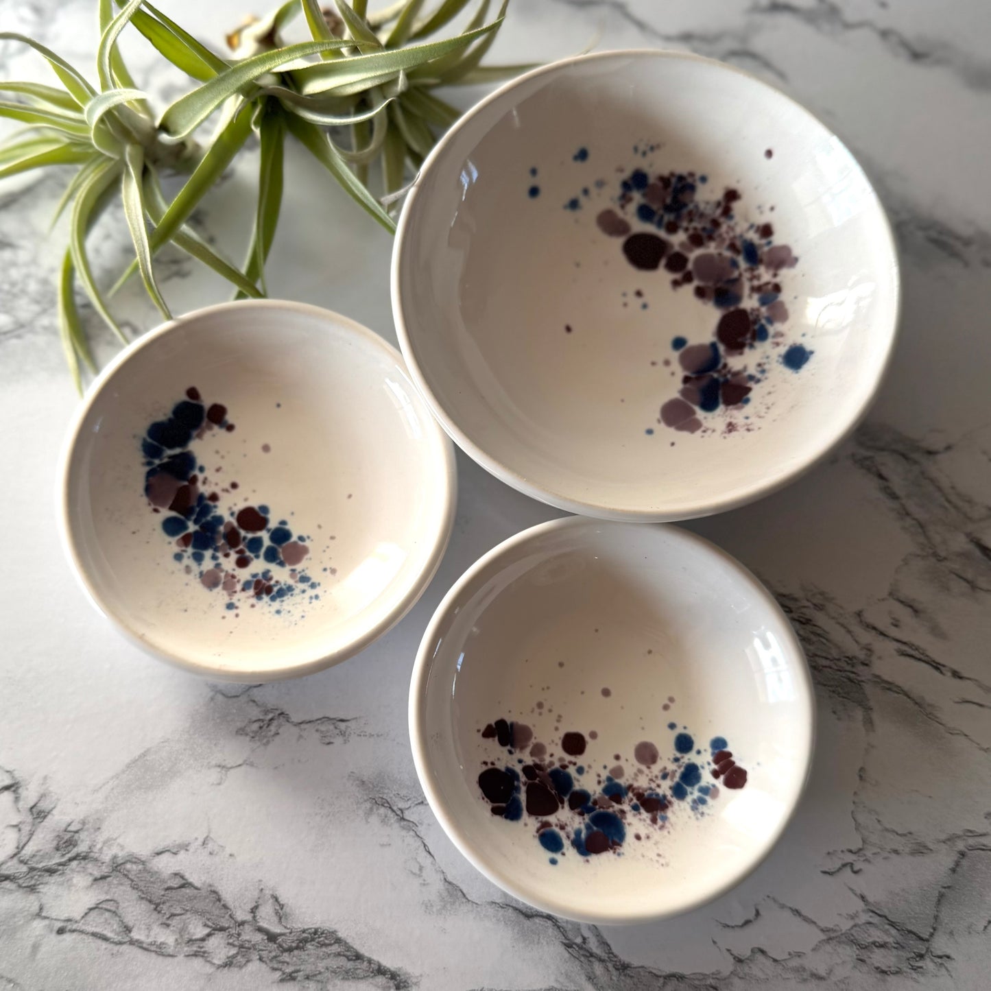 Seaglass Bowls, Blue-Violet