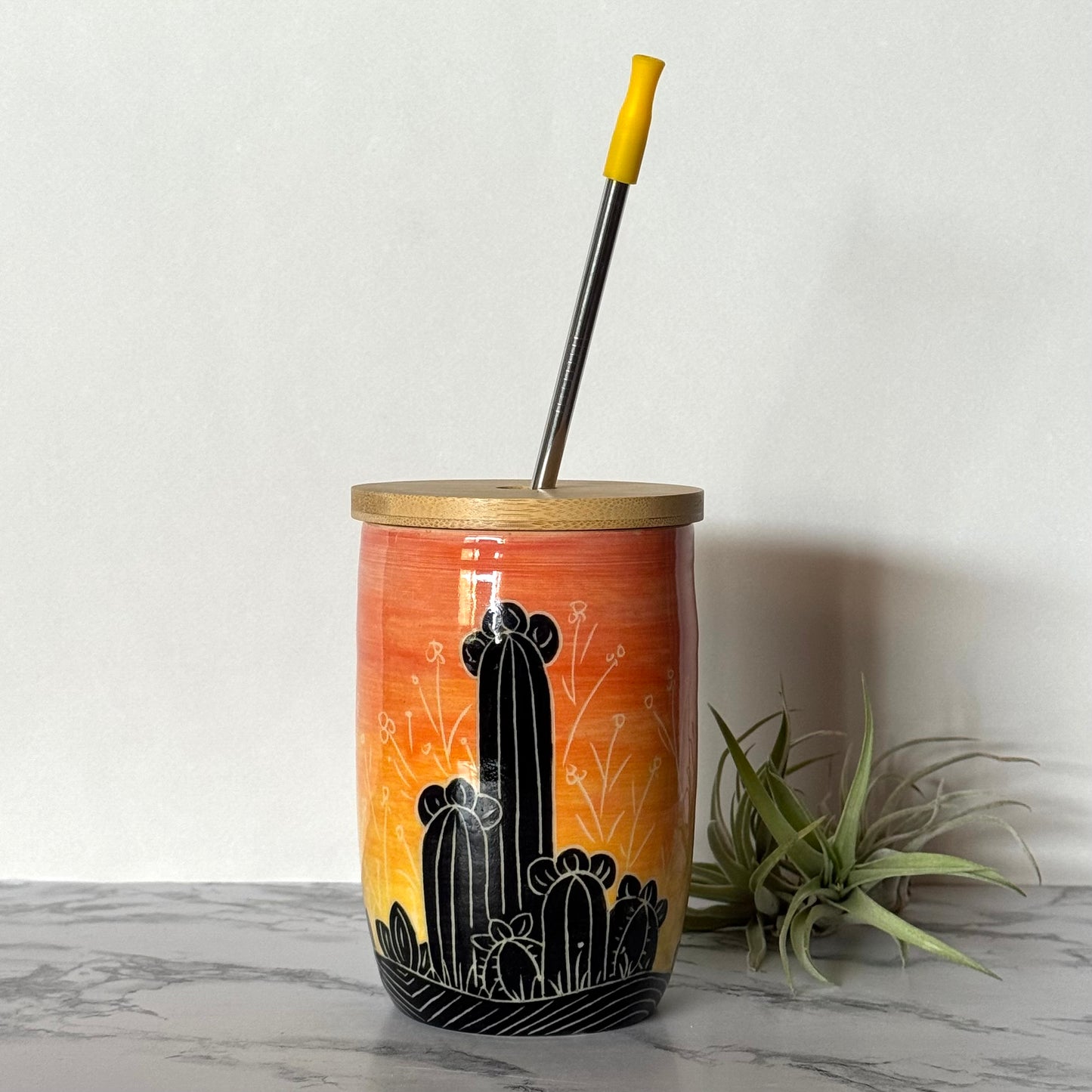To-Go Tumbler, Sunset Cactus