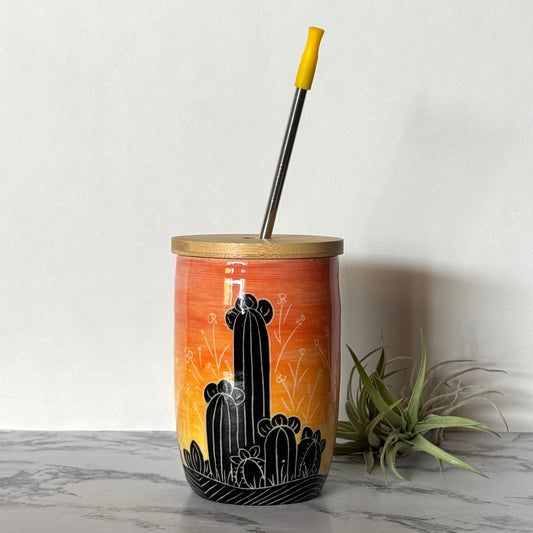 To-Go Tumbler, Sunset Cactus