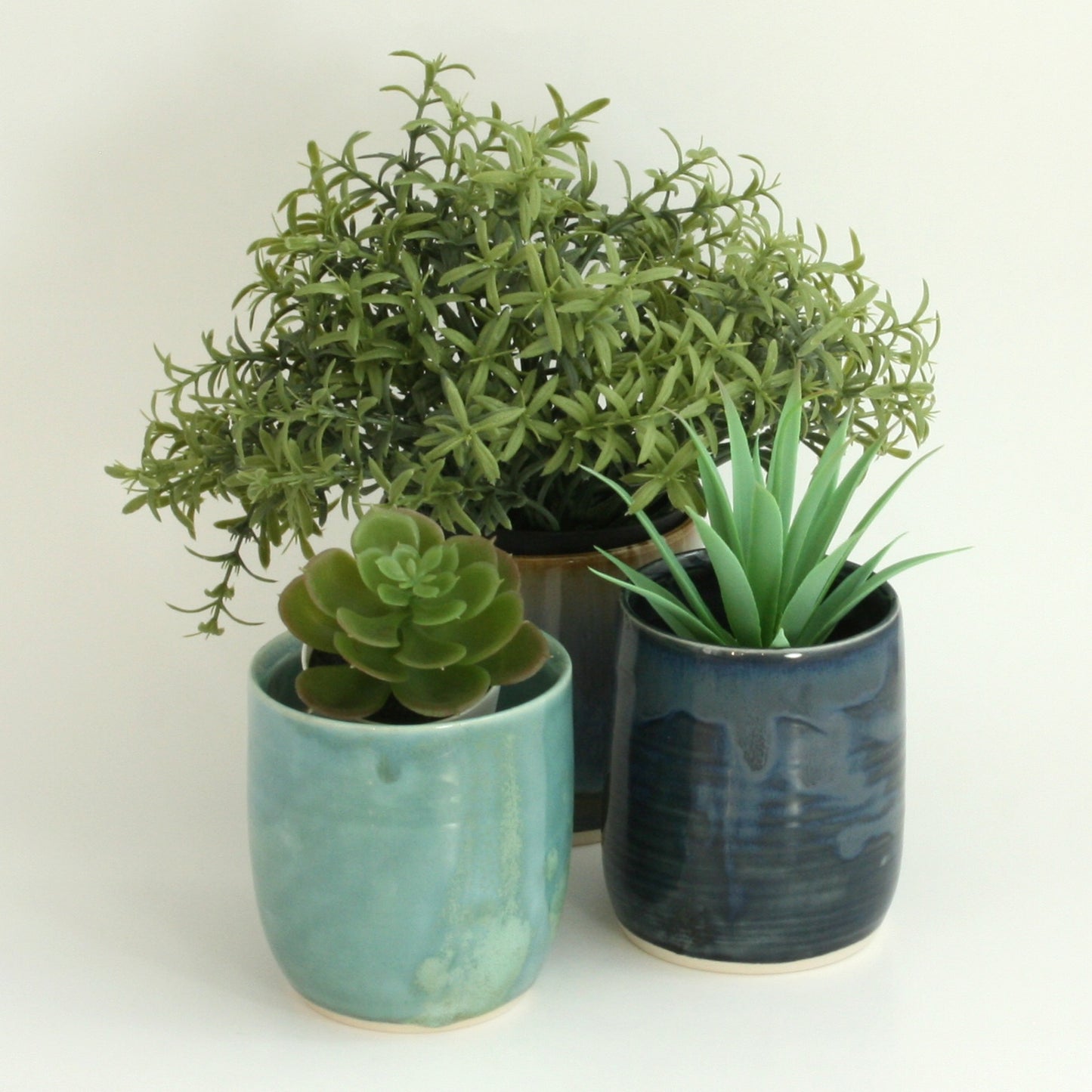 Plant Pot, Stormy Blue