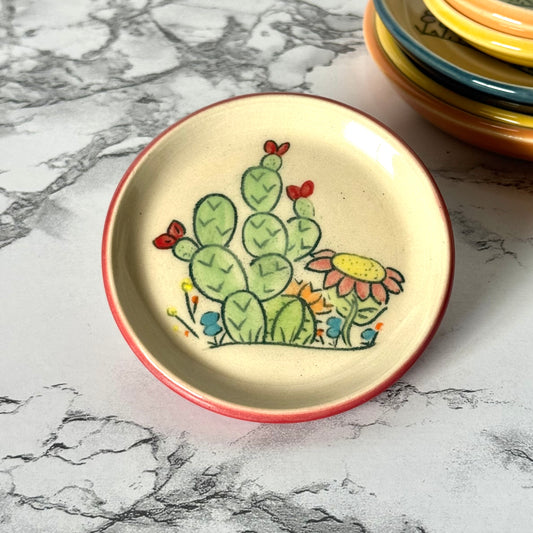 Small Cactus Dish, Red