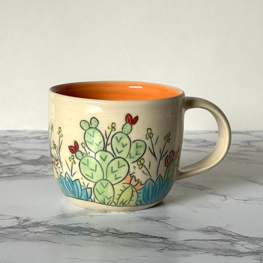 Cactus Mug, Orange