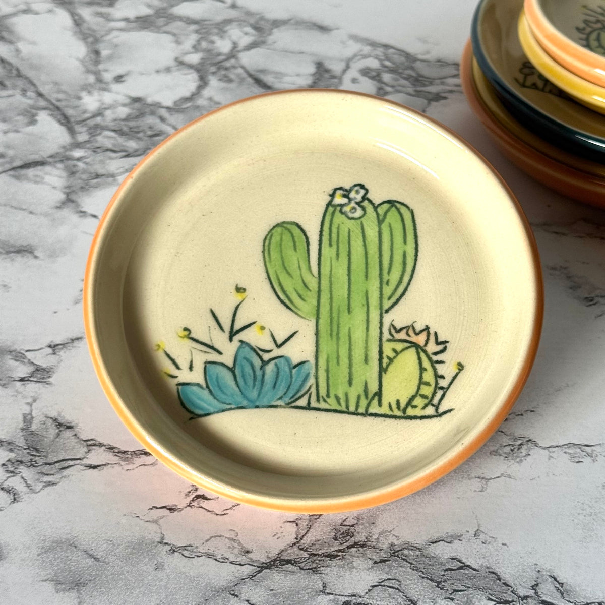 Cactus Dish, Orange