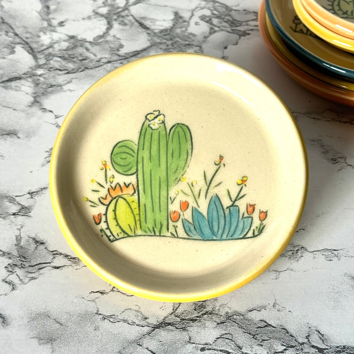Cactus Dish, Yellow