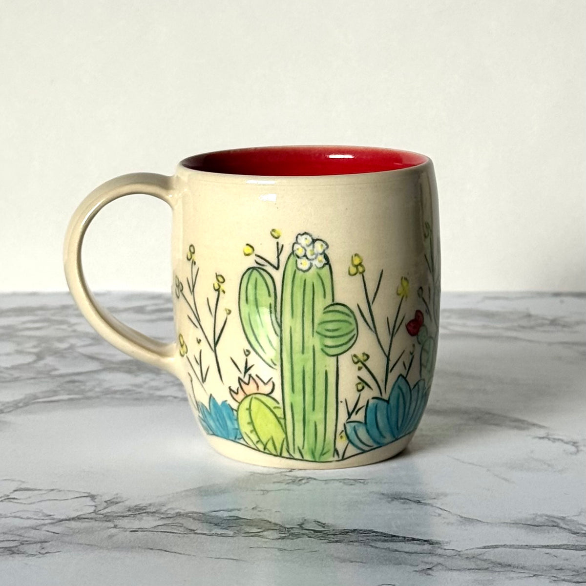Cactus Mug, Red