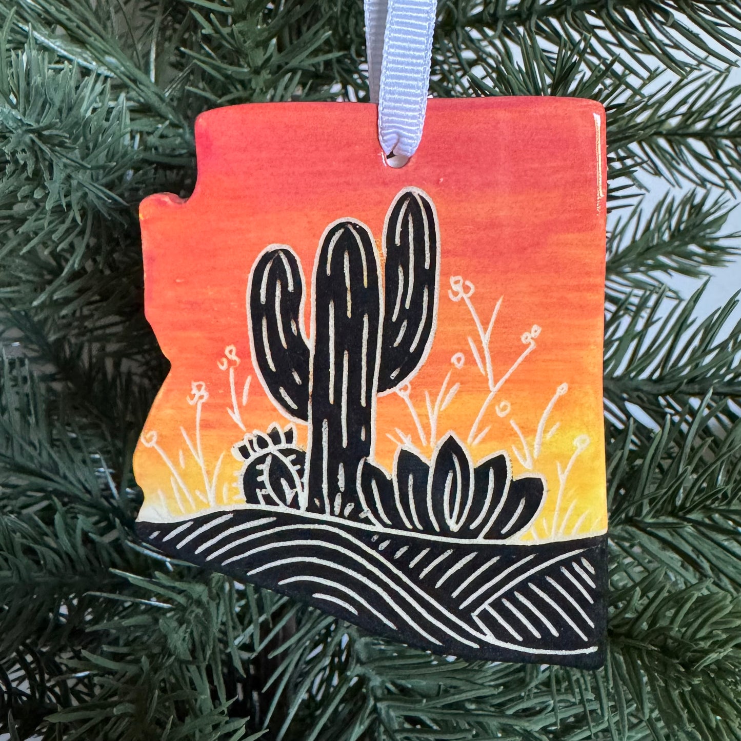 Christmas Ornament, AZ Sunset