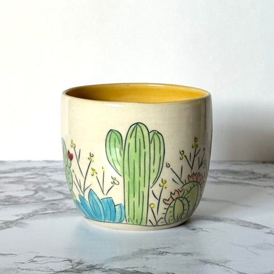 Cactus Plant Pot, Yellow