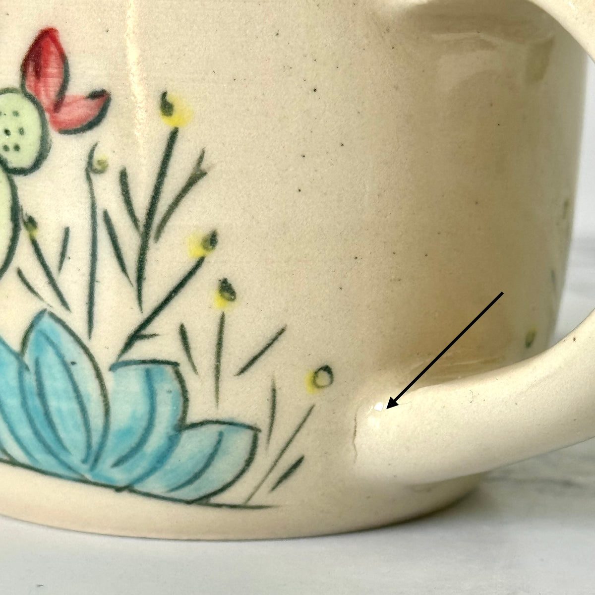 Espresso Mug, Red Cactus