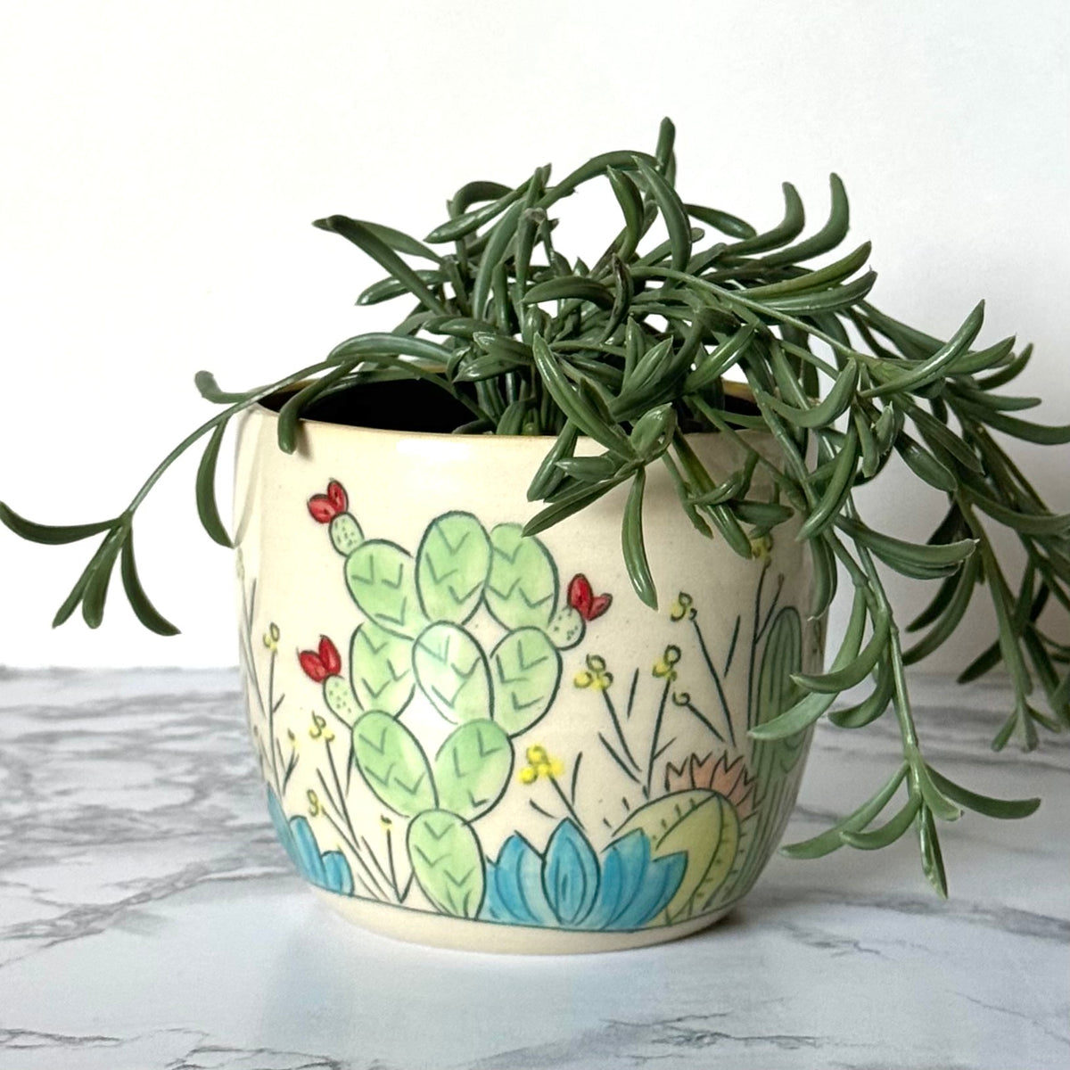 Cactus Plant Pot, Yellow