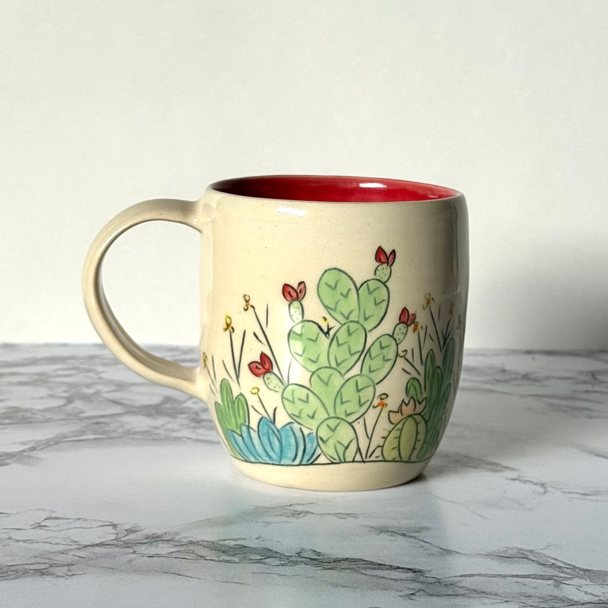 Cactus Mug, Red