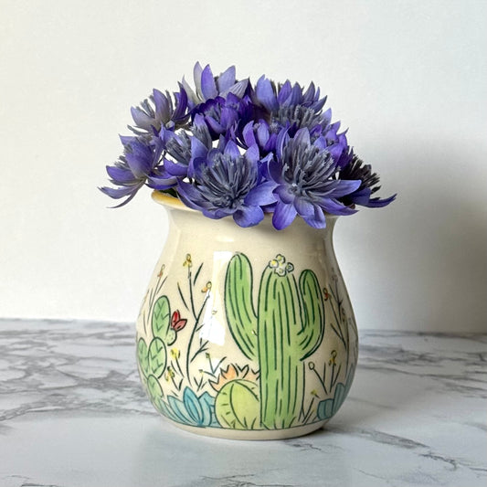 Cactus Bud Vase, Yellow