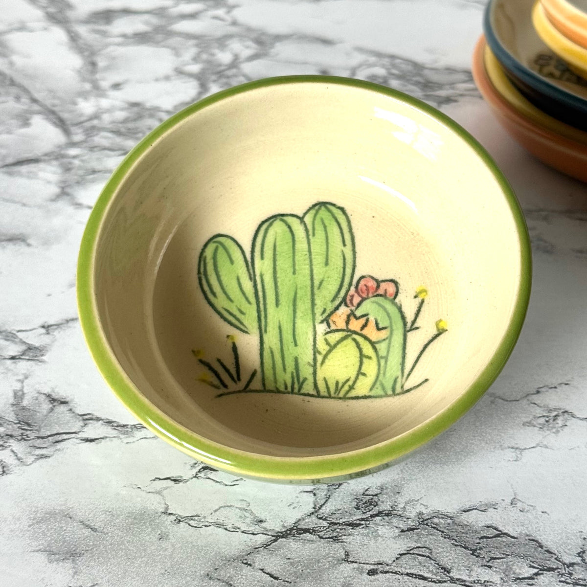 Small Cactus Bowl, Green