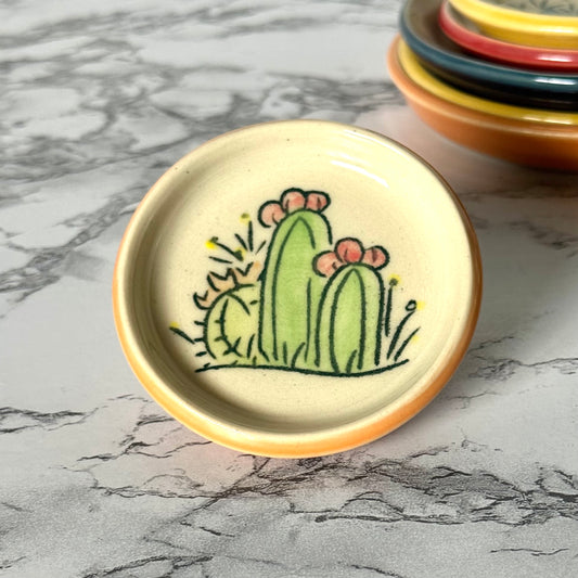 Small Cactus Dish, Orange