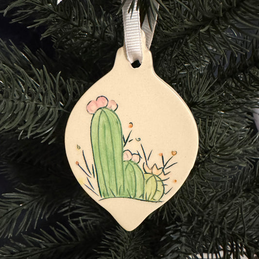 Christmas Ornament, Oval Cactus