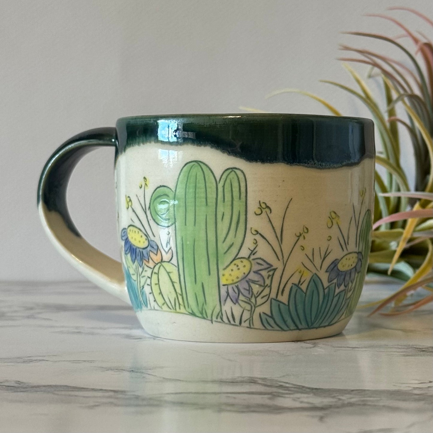 Cactus Mug, Blue Mermaid