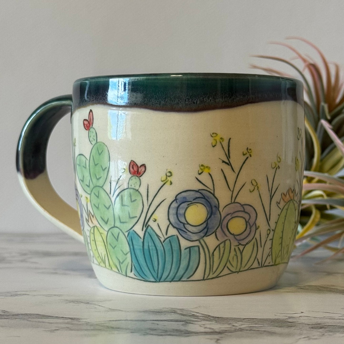 Cactus Mug, Plum Mermaid