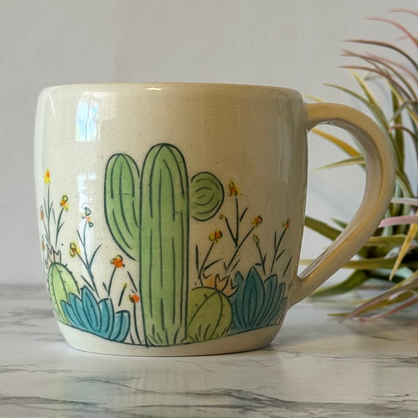 Cactus Mug, Yellow