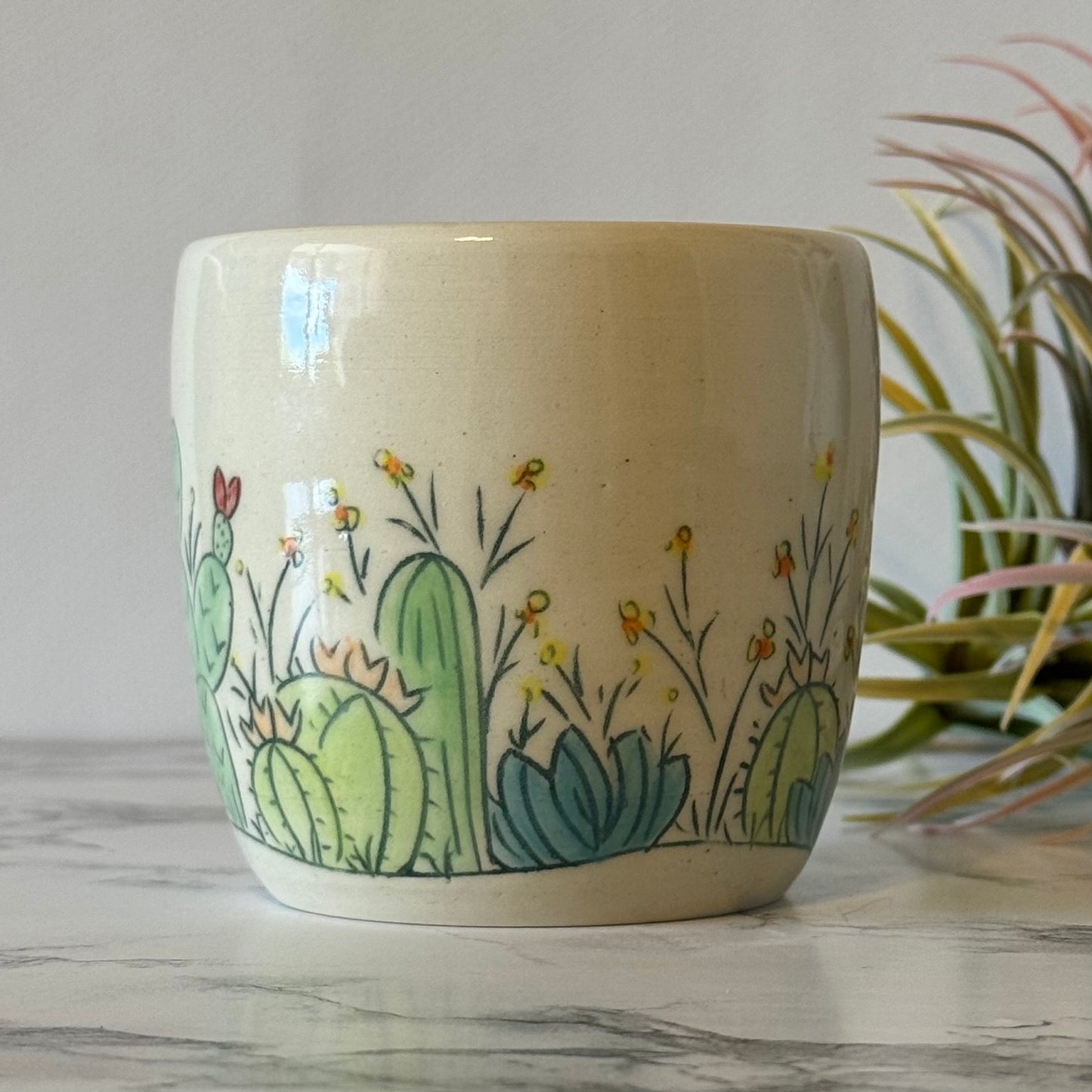 Cactus Mug, Yellow