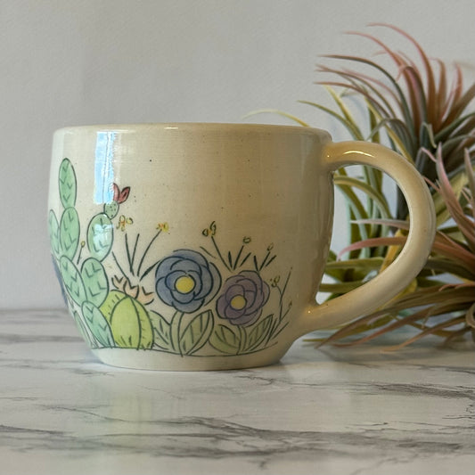 Cactus Mug, Blue