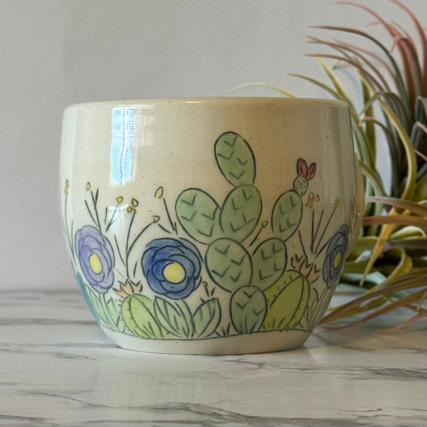 Cactus Mug, Blue